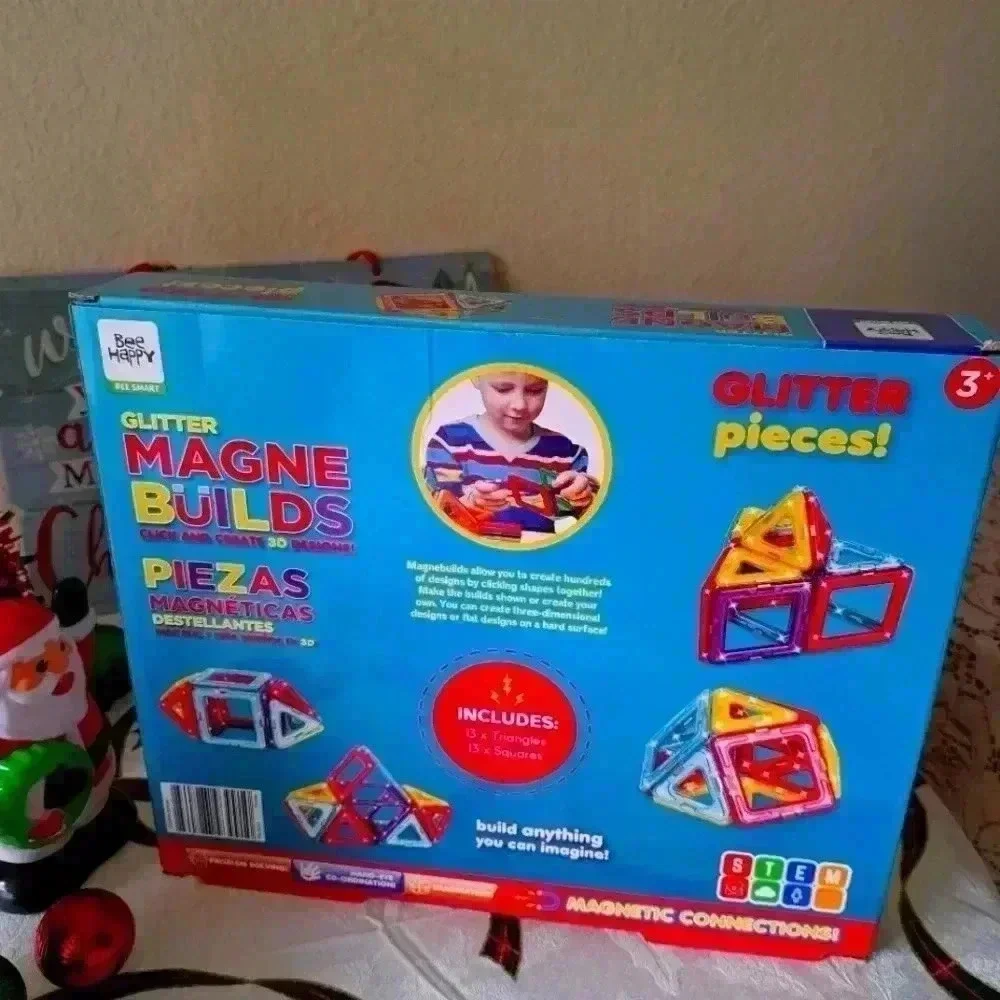 Glitter Magne Builds by Bee Happy Bee Smart 26 pcs
